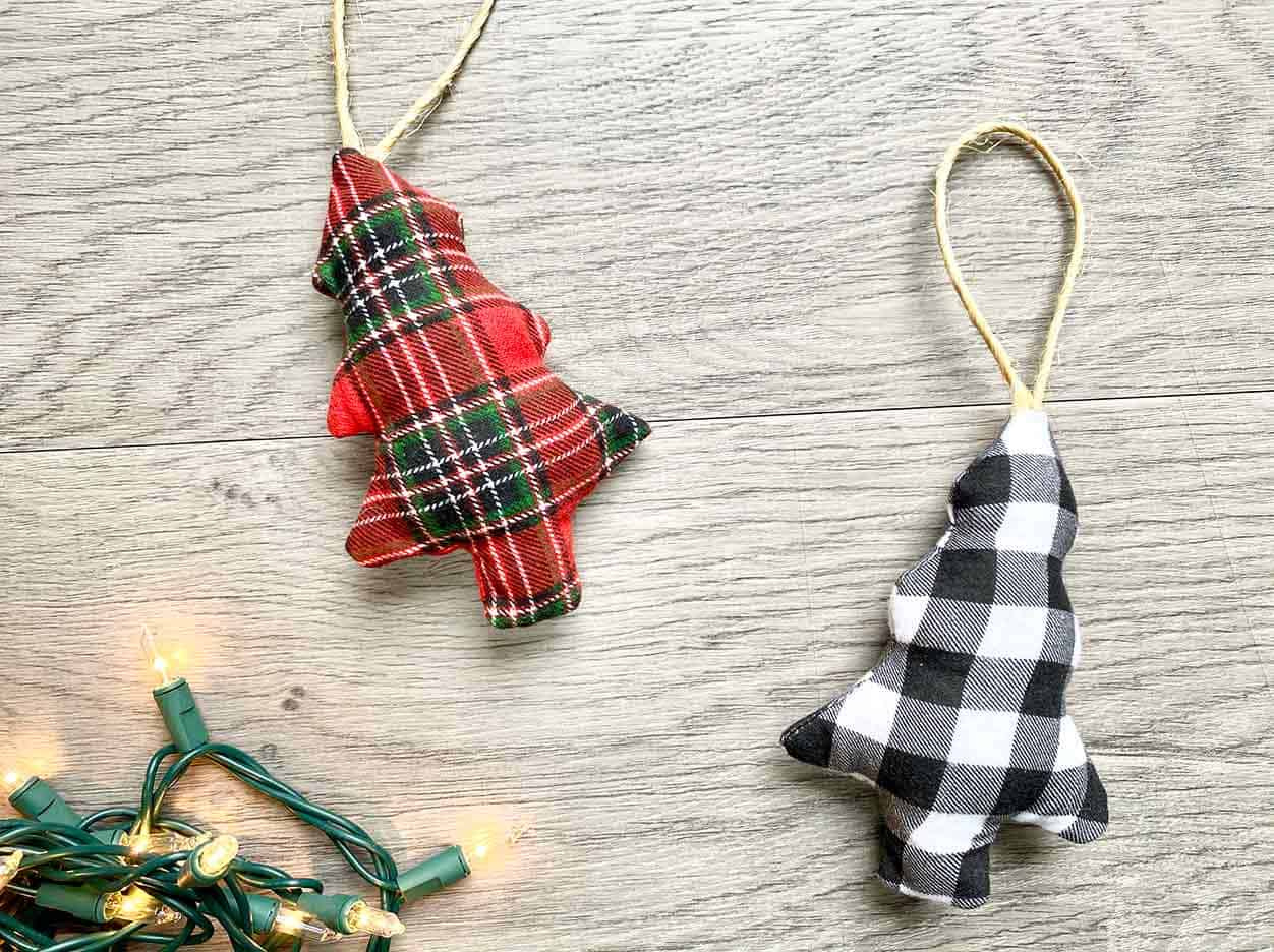How To Make A Fabric Christmas Tree Ornament With Free Printable intended for Free Printable Christmas Ornament Sewing Patterns