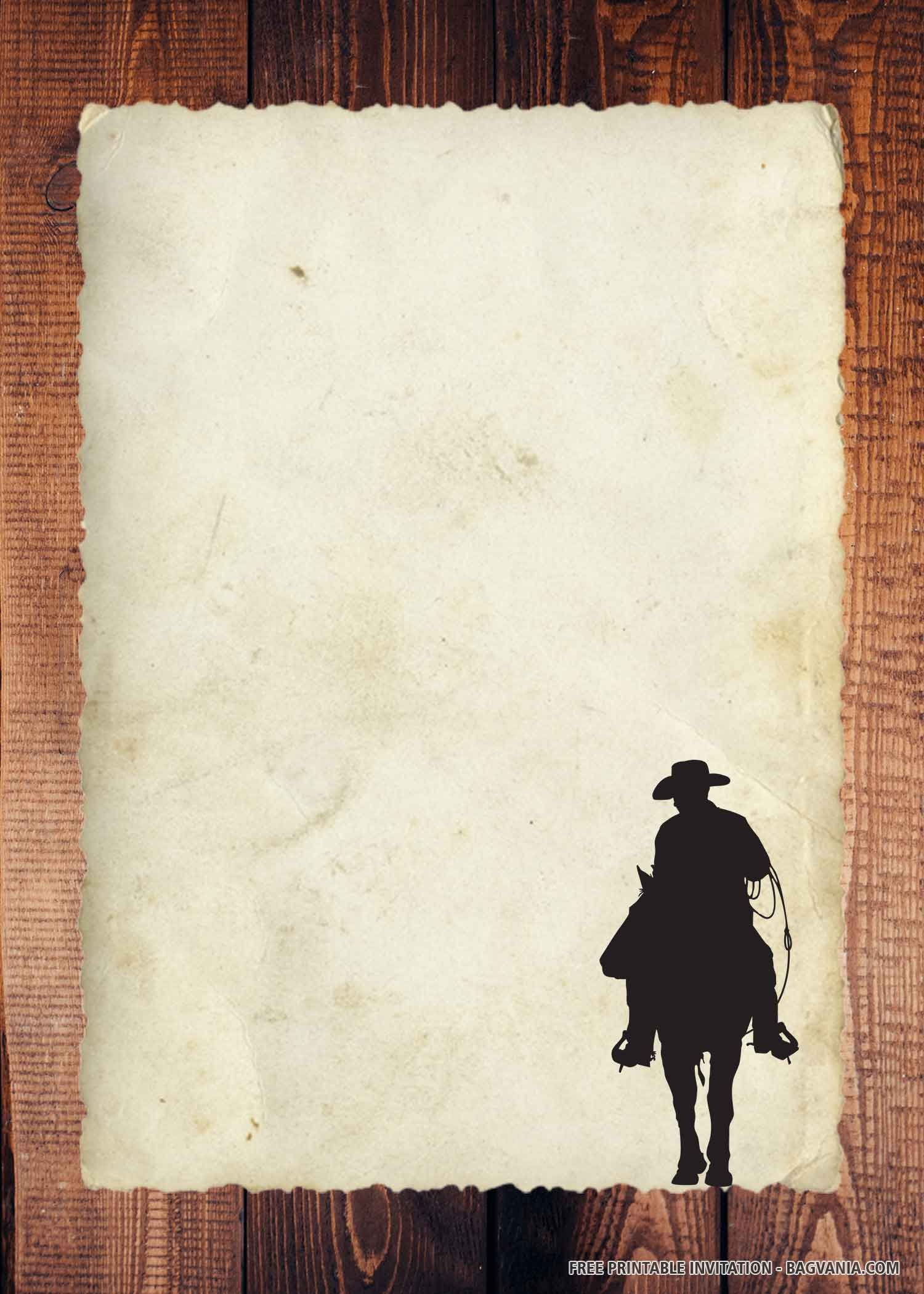 Invitaciones Vaqueras within Free Printable Cowboy Invitation Template