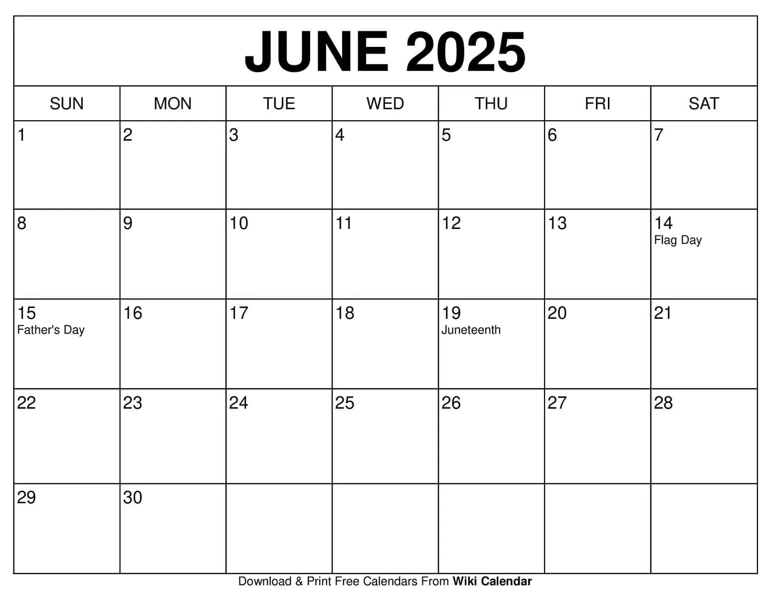 June 2025 Calendar - Printable Templates &amp;amp; More intended for FREE Printable Calendar For June 2025