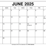 June 2025 Calendar - Printable Templates &amp; More within Free Printable Calendar June 2025