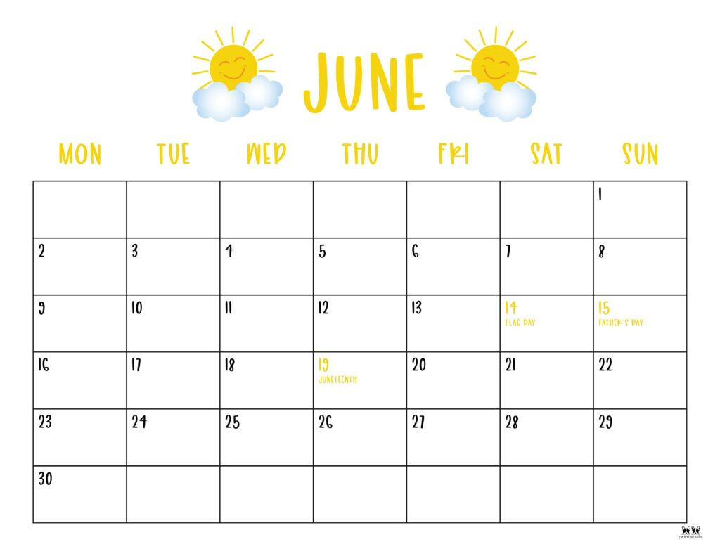 June 2025 Calendars - 107 Free Printables | Printabulls inside FREE Printable Calendar June 2025