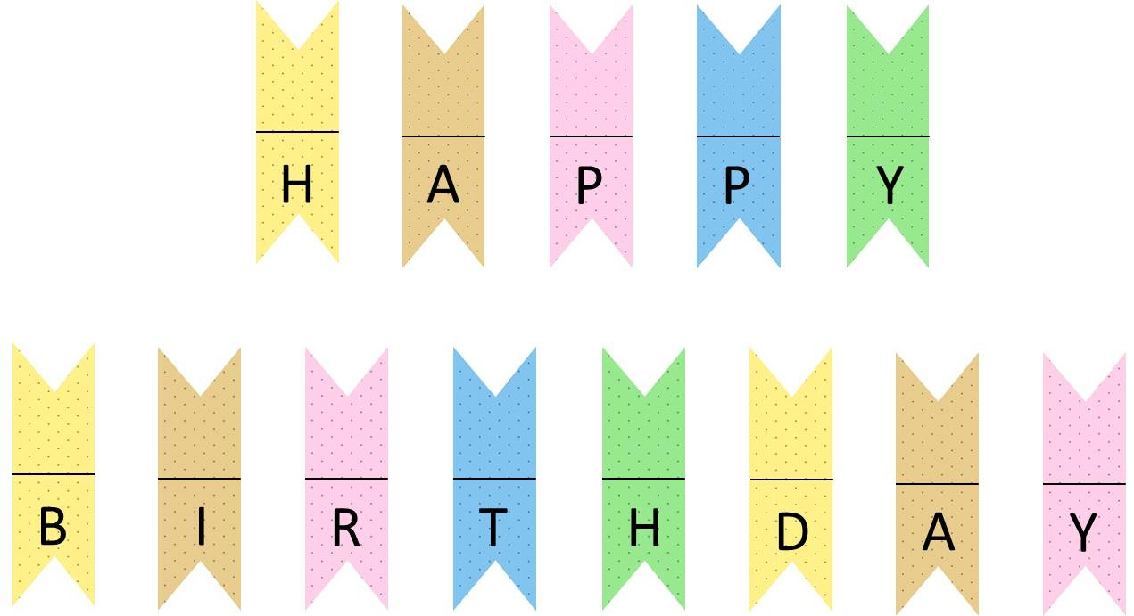 Keeping It Real: Happy Birthday Mini Banner/Cake Banner (Free in Free Printable Cake Bunting Template