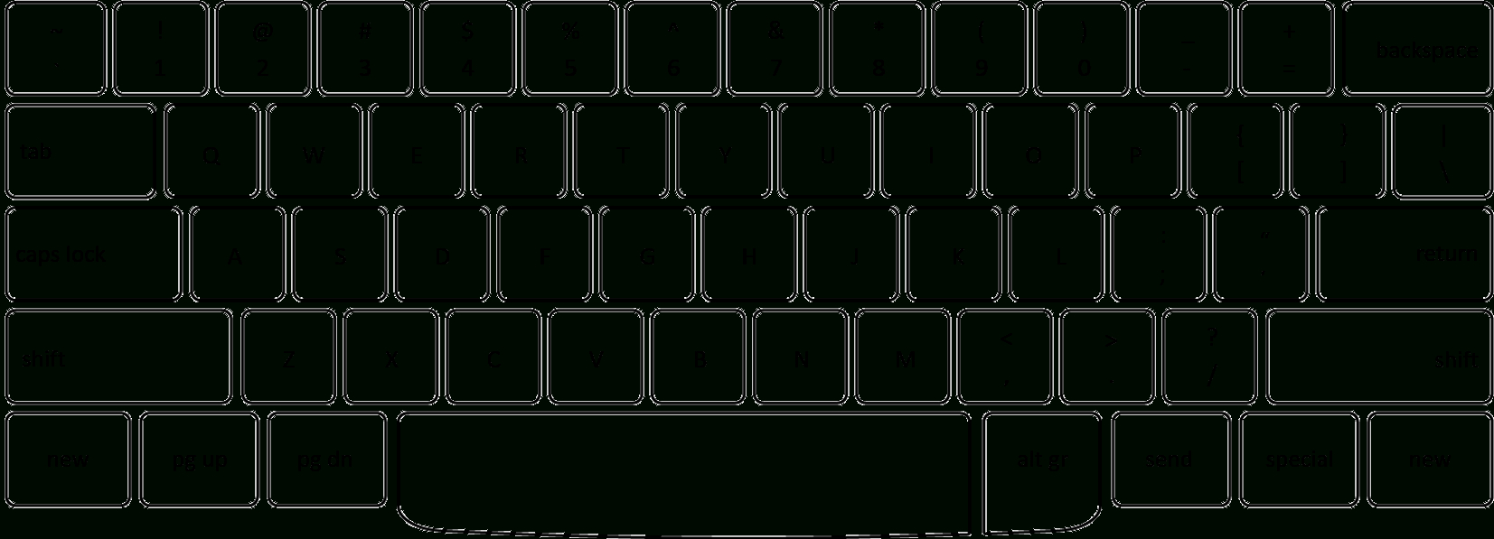 Keyboard Layouts &amp;amp; Languages (Smart Typewriter) - Freewrite within FREE Printable Computer Keyboard Layout