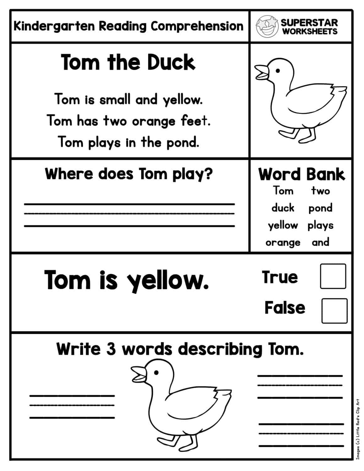 Kindergarten Reading Comprehension Worksheets - Superstar Worksheets throughout Free Printable Comprehension Worksheets For Kindergarten