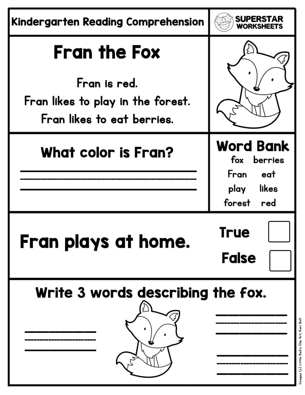 Kindergarten Reading Comprehension Worksheets - Superstar Worksheets with regard to Free Printable Comprehension Worksheets For Kindergarten