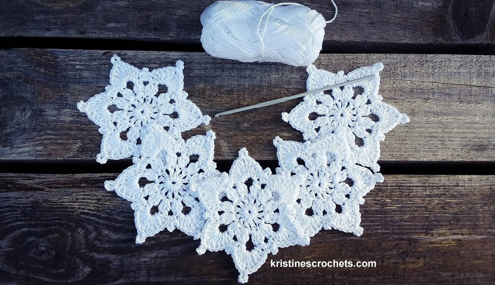 Kristinescrochets : Crochet Festive Snowflake - Free Pattern inside Free Printable Crochet Patterns For Snowflakes