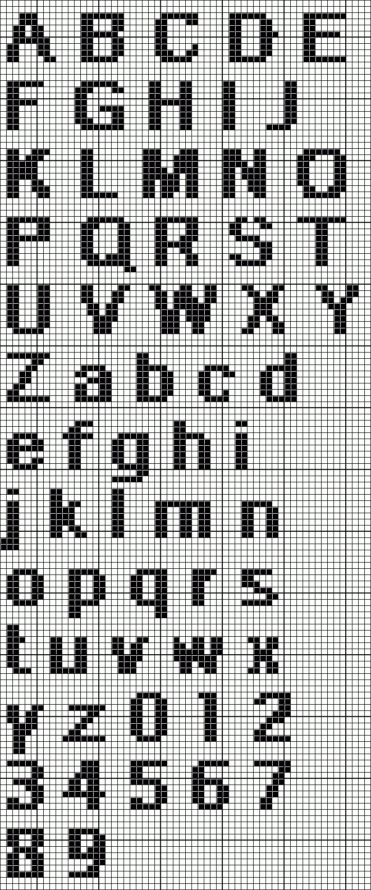 Left Col Here inside FREE Printable Counted Cross Stitch Alphabets