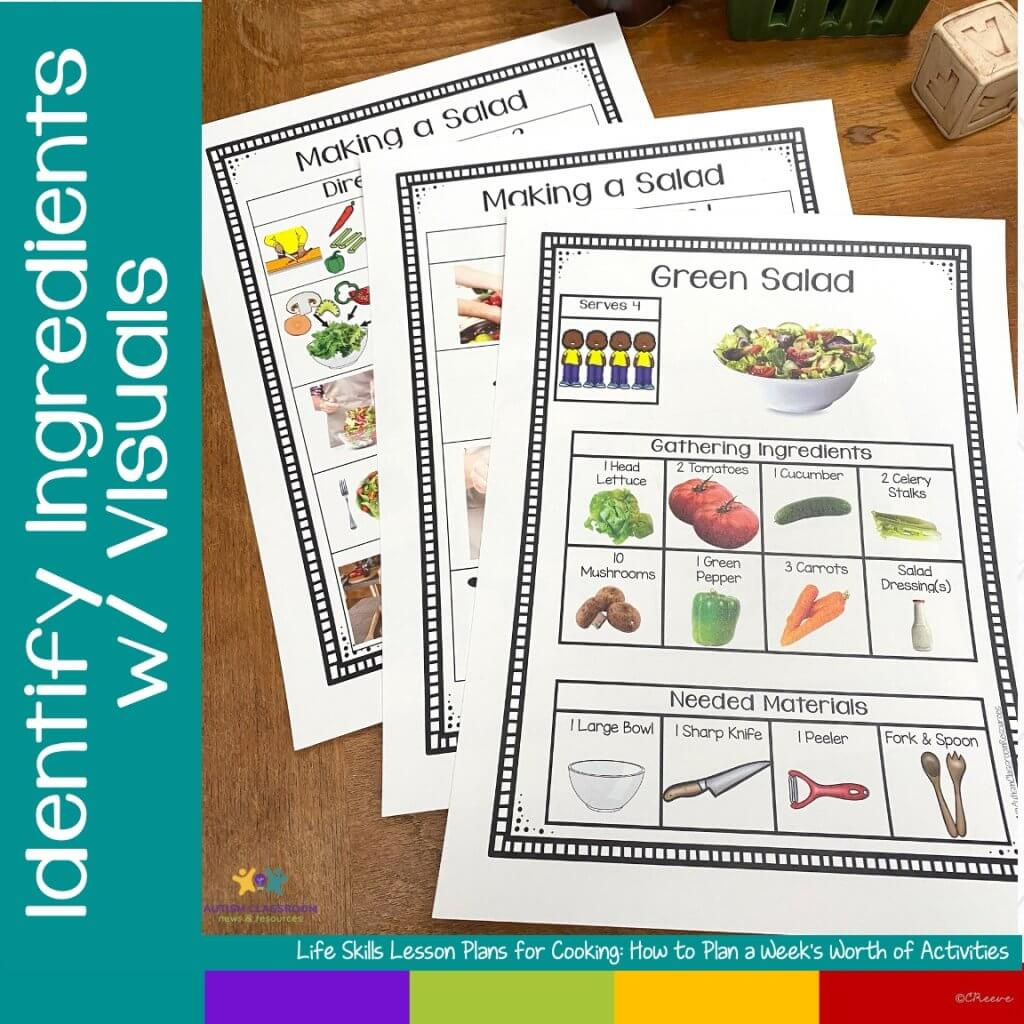 Life Skills Lesson Plans For Cooking: How To Plan A Week&amp;#039;S Worth intended for Free Printable Cooking Worksheets For Special Needs