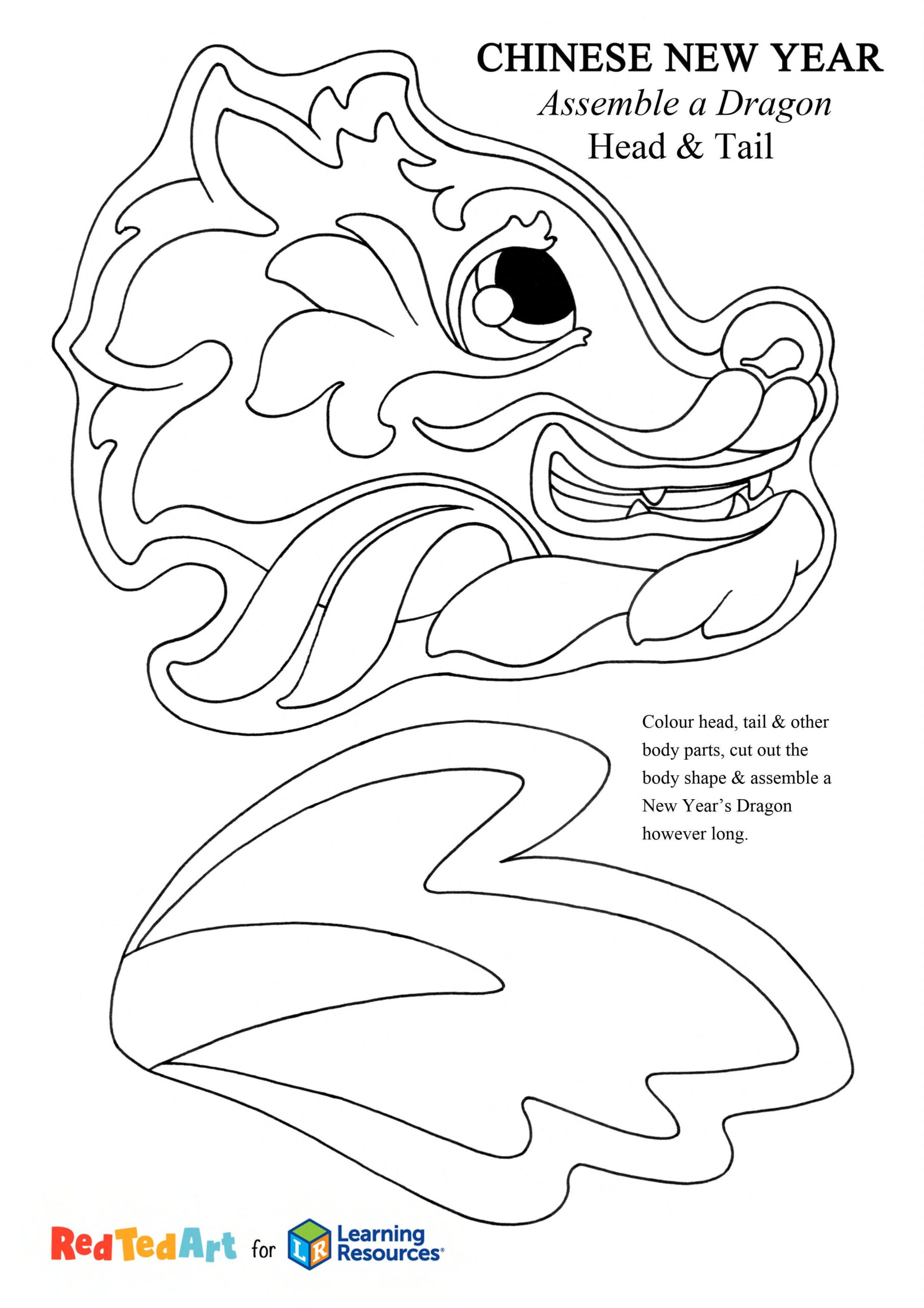 Lunar New Year Dragon Craft | Learning Resources Uk pertaining to Free Printable Chinese Dragon Puppet