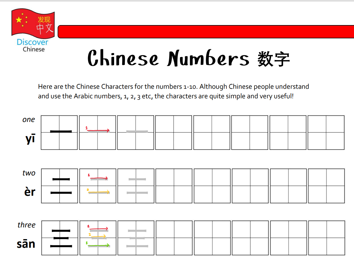 Mandarin Chinese Numbers Worksheet 中文数字 | Madeteachers inside Free Printable Chinese Numbers Worksheet