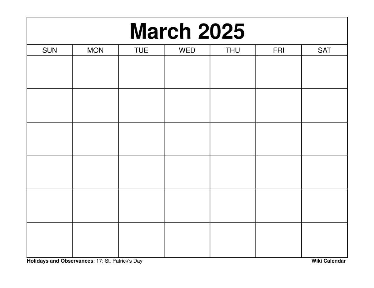 March 2025 Calendar - Printable Templates &amp;amp; More throughout FREE Printable Calendar March 2025
