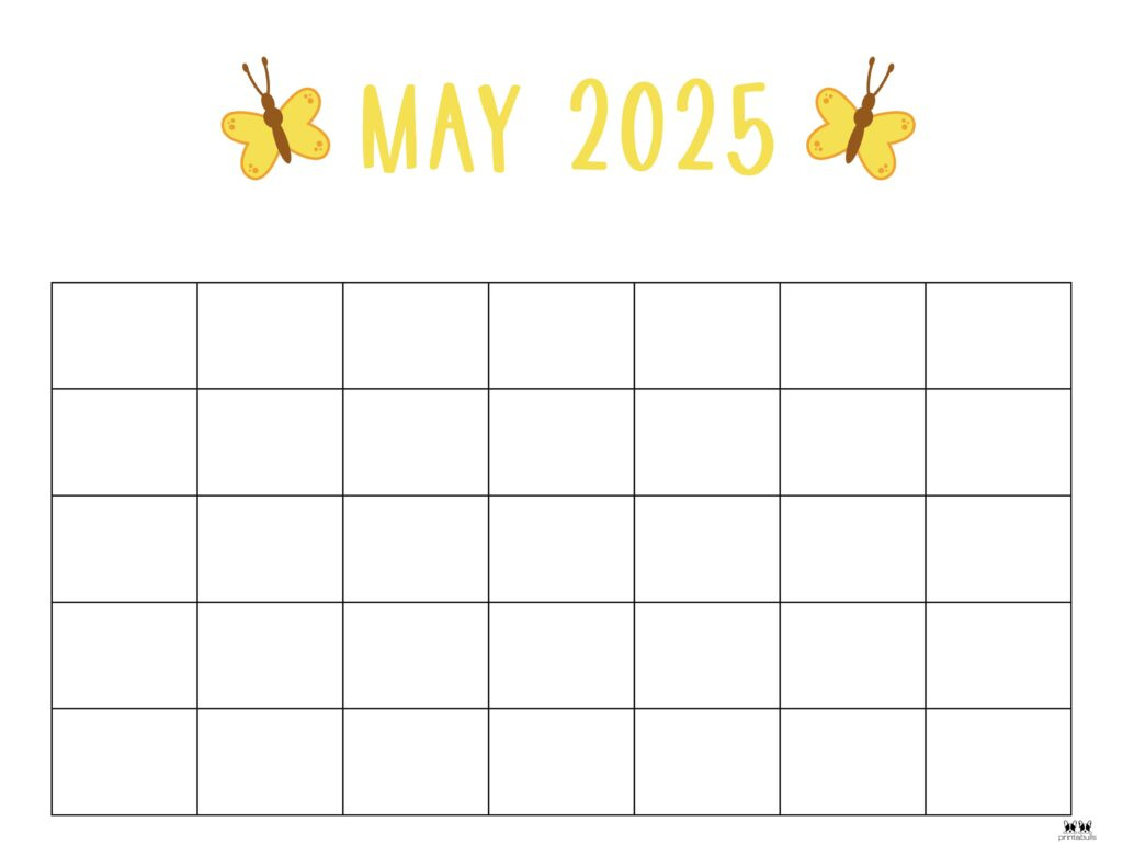 May 2025 Calendars - 107 Free Printables | Printabulls in FREE Printable Calendar May 2025