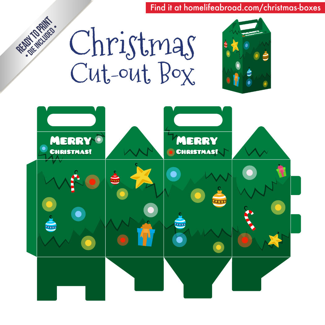 Mega Collection Of 38 Diy Christmas Boxes With Downloadable throughout Free Printable Christmas Gift Box Templates