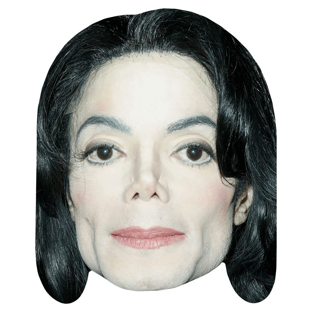 Michael Jackson (Long Hair) Celebrity Mask, Flat Card Face | Ebay intended for FREE Printable Celebrity Face Masks