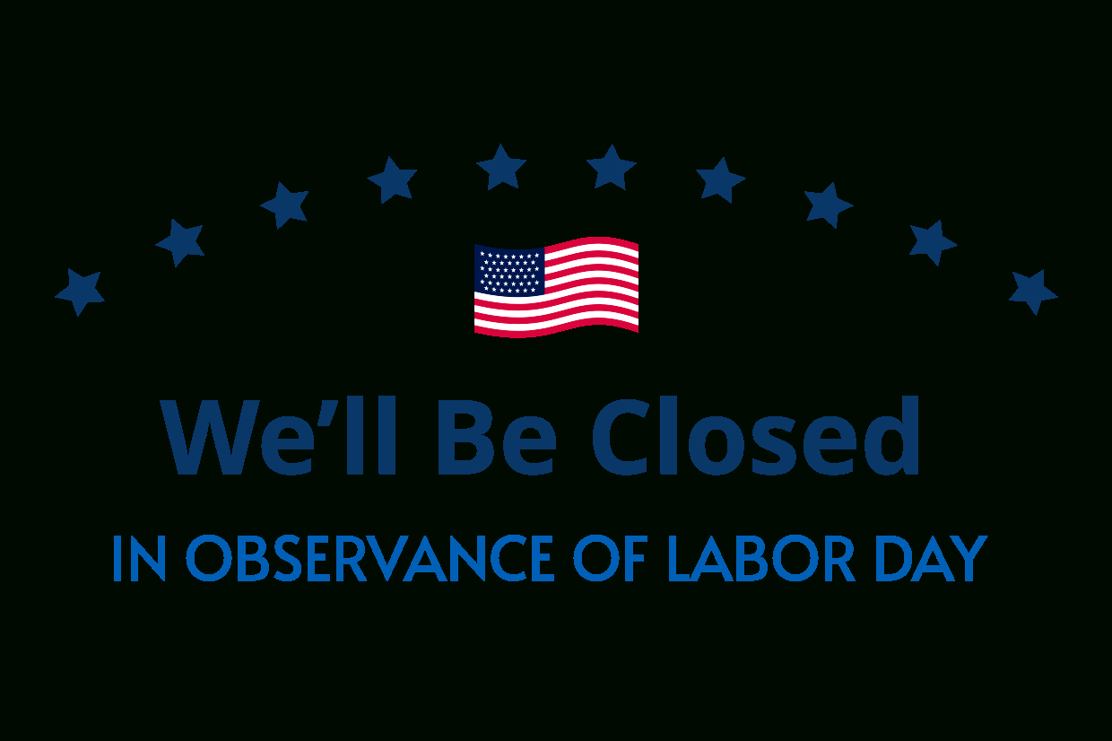 Minimalistic Closed On Labor Day Sign Template | Square Signs intended for Free Printable Closed For Labor Day Sign Printable