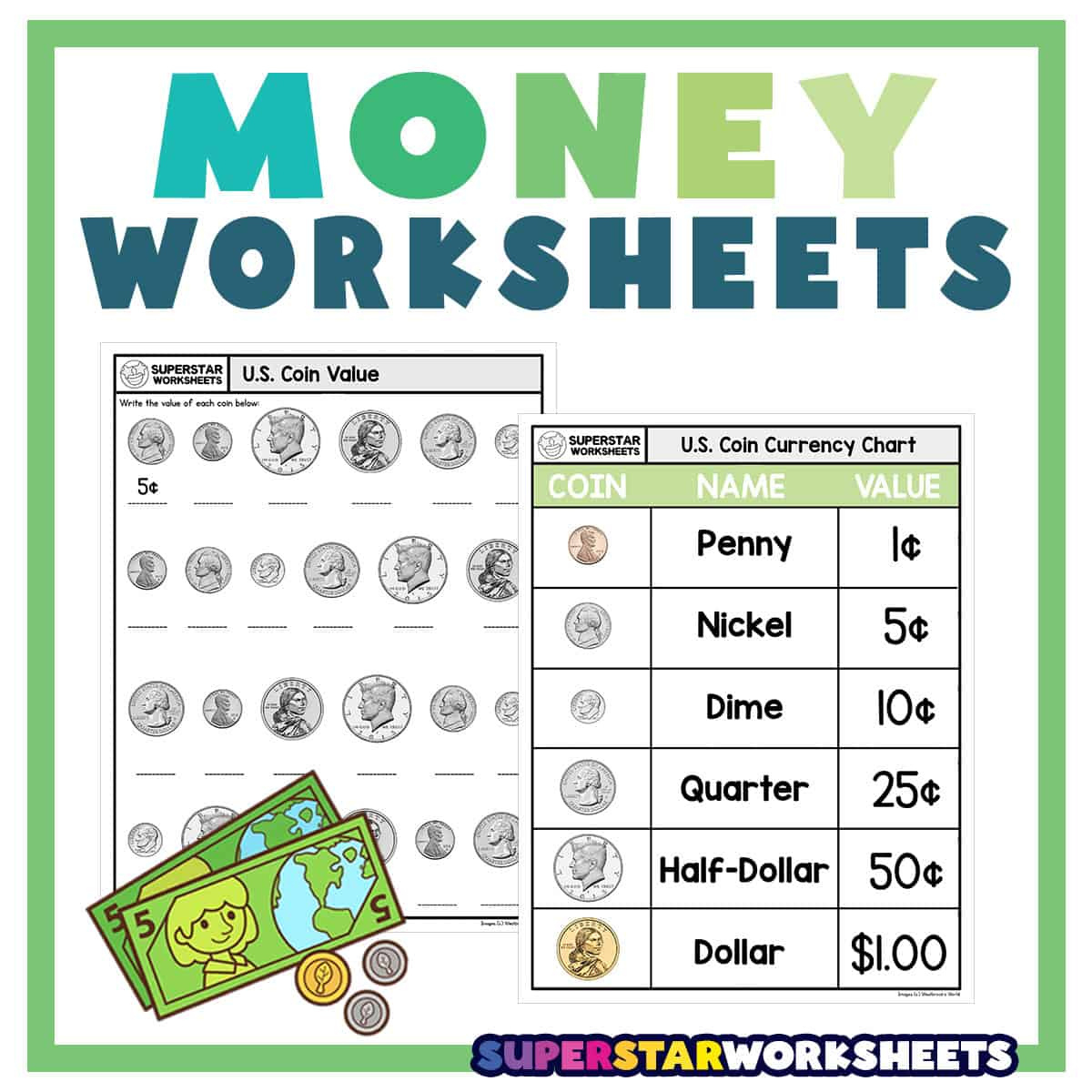 Money Worksheets - Superstar Worksheets regarding FREE Printable Counting Money Worksheets For Kindergarten