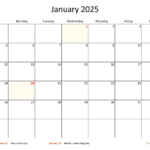 Monthly 2025 Calendar With Bigger Boxes | Wikidates with regard to FREE Printable Calendar with Big Boxes