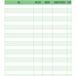 Monthly Bill Organizers - 18 Free Printables | Printabulls within FREE Printable Charts For Bills