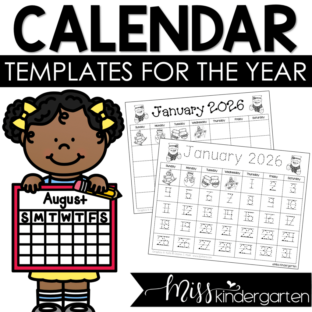 Monthly Editable Calendar Templates 2025 &amp;amp; 2026 Plus Yearly pertaining to Free Printable Calendar For Kindergarten 2025