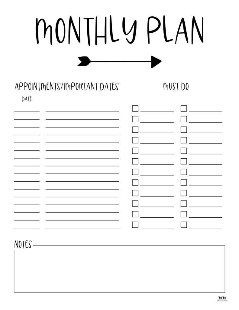 Monthly To Do Lists - Free Printables | Printabulls within Free Printable Calendar To Do List
