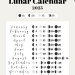 Moon Phase Calendar - 12 Cute &amp; Free Printable 2025 Lunar Calendars inside FREE Printable Calendar with Moon Phases