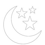 Moon Template- Free Printable Coloring Page - Childhood Magic in FREE Printable Crescent Moon and Star Template