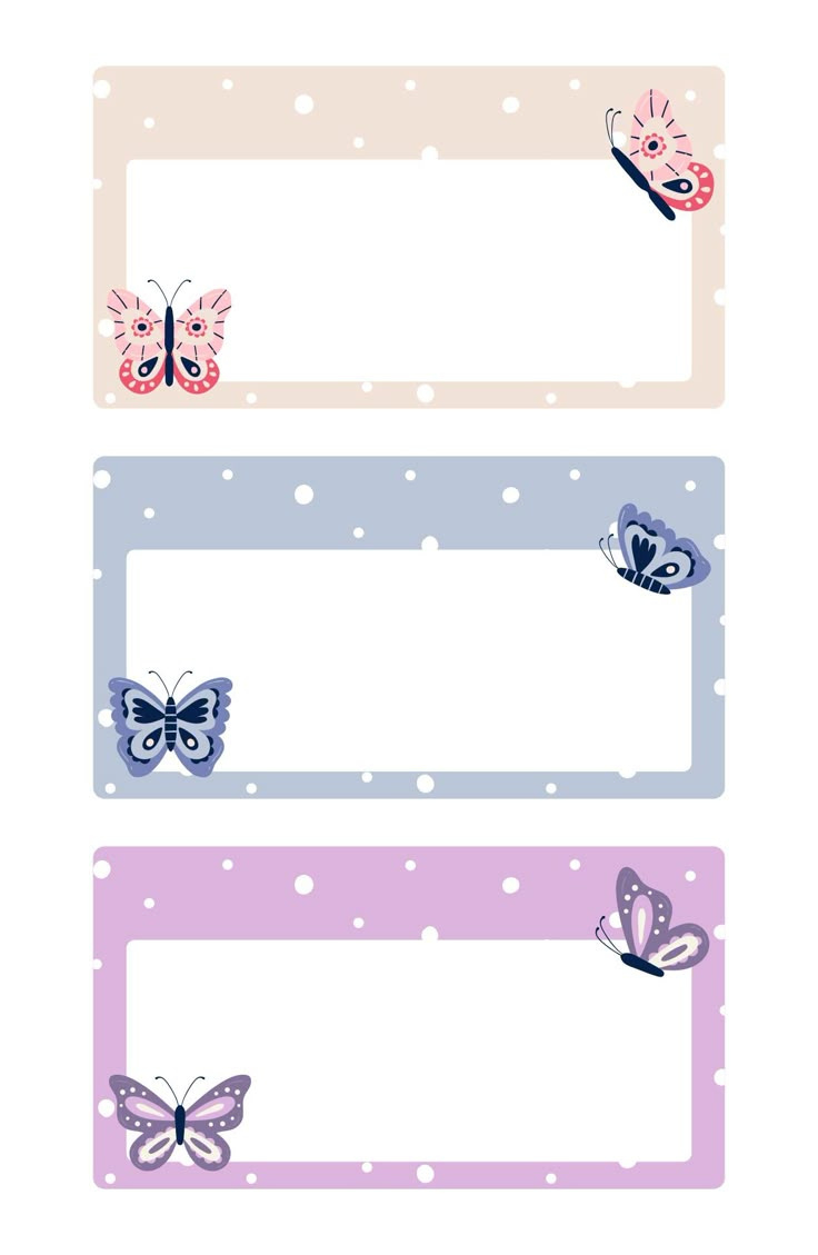 Name Tags - 10 Free Pdf Printables | Printablee in FREE Printable Butterfly Name Tags