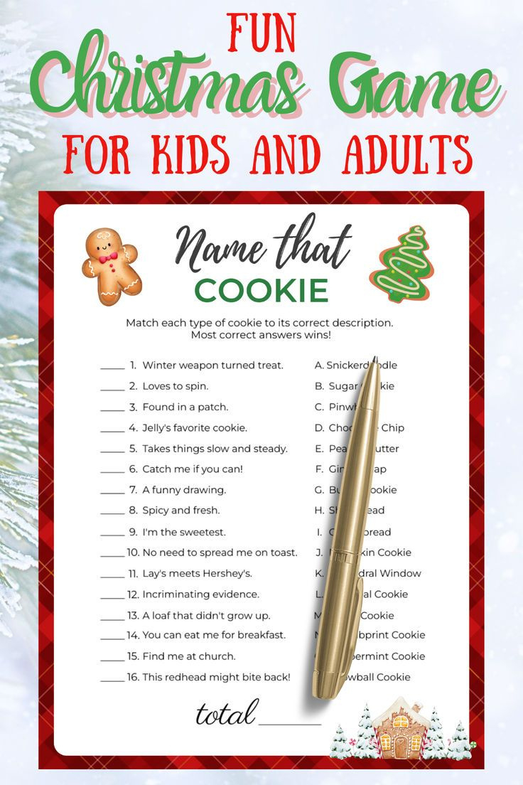 Name That Cookie Christmas Game Christmas Classroom Activities Fun intended for Free Printable Christmas Cookie Game