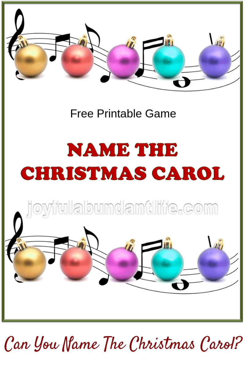 Name The Christmas Carols – Printable Game – Joyful Abundant Life inside Free Printable Christmas Carol Games