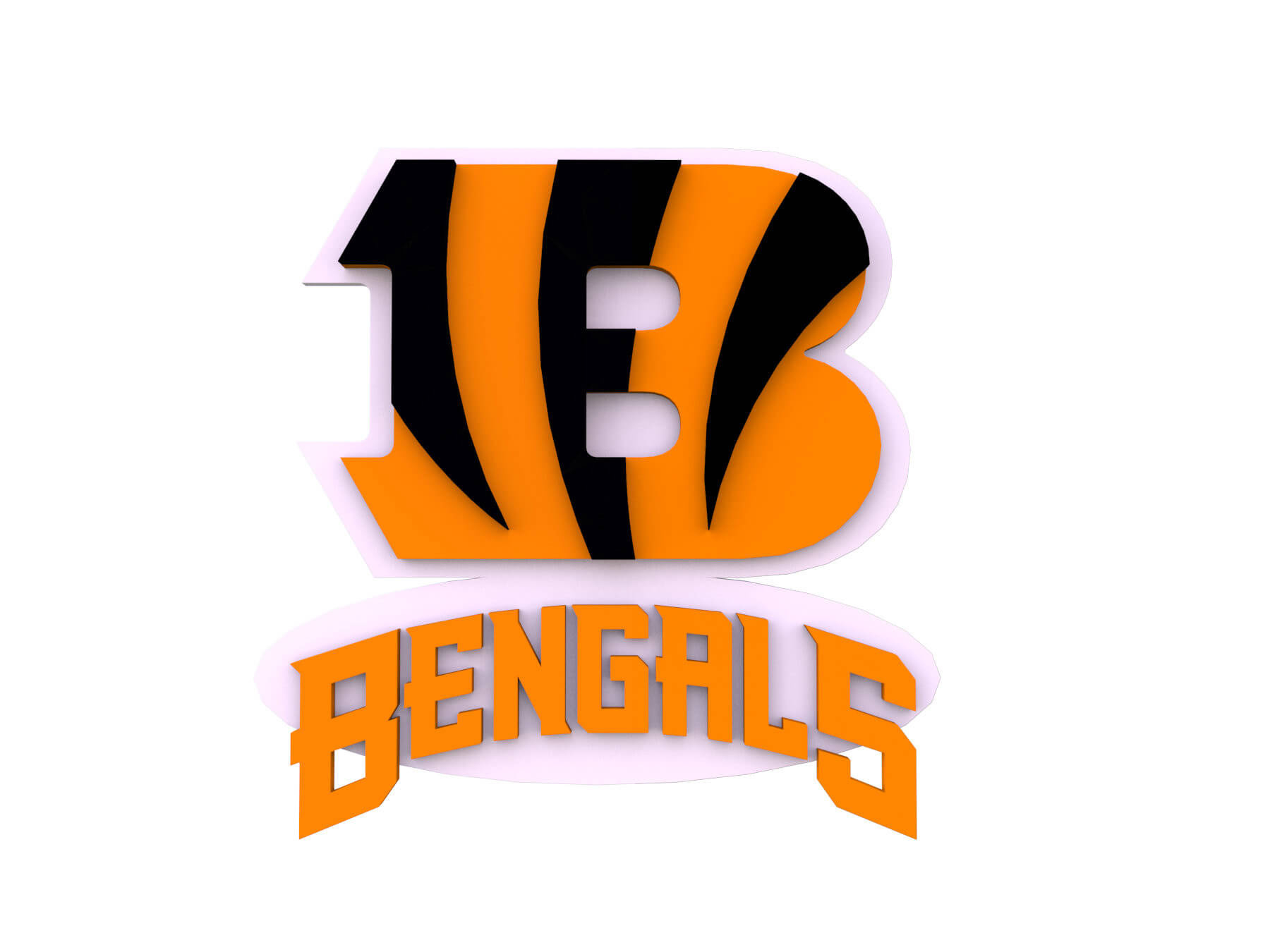 Nfl Cincinnati Bengals Keychan Logo Printable - 3D Modeldanyelon for Free Printable Cincinnati Bengals Logo