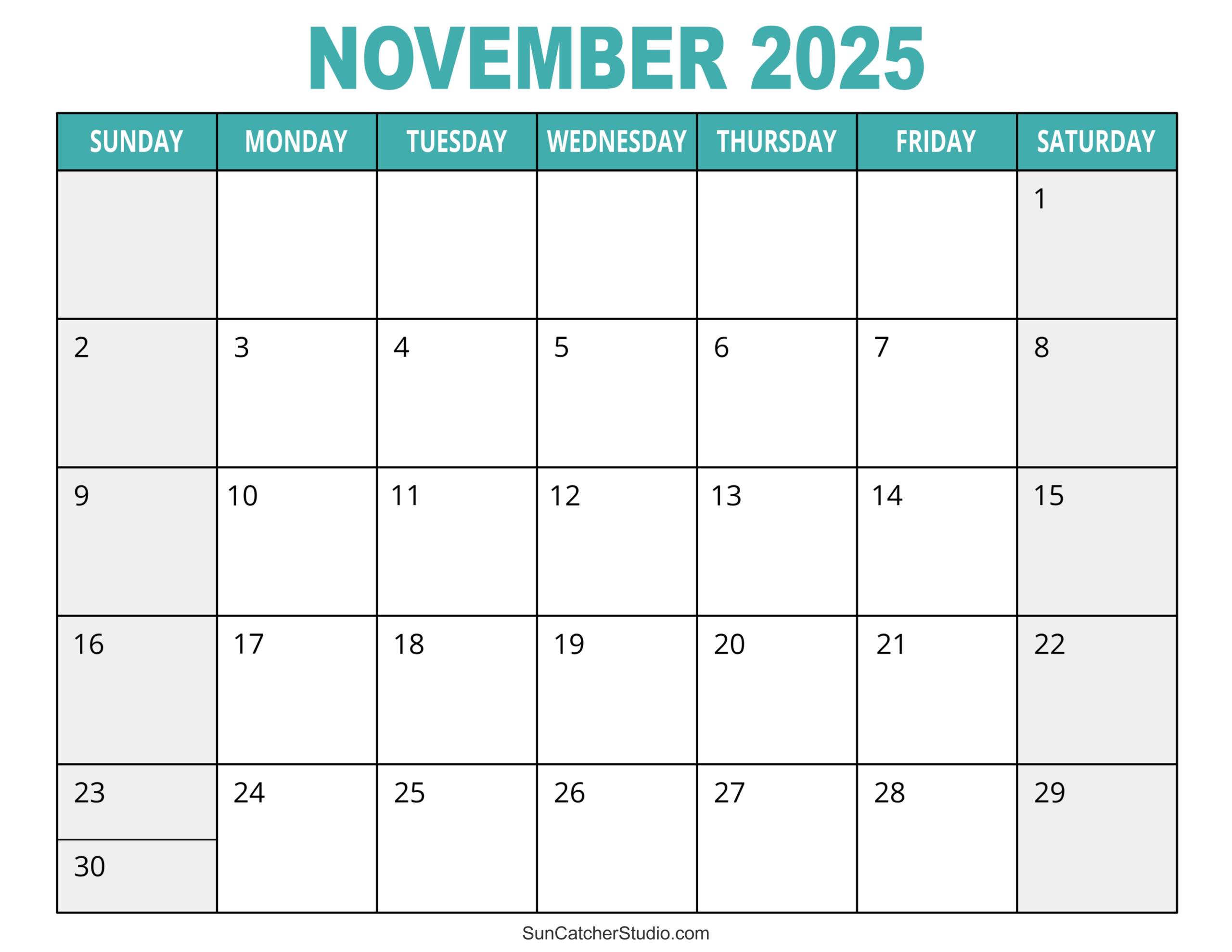 November 2025 Calendar (Free Printable) – Free Printables in FREE Printable Calendar 2025 Monthly Word