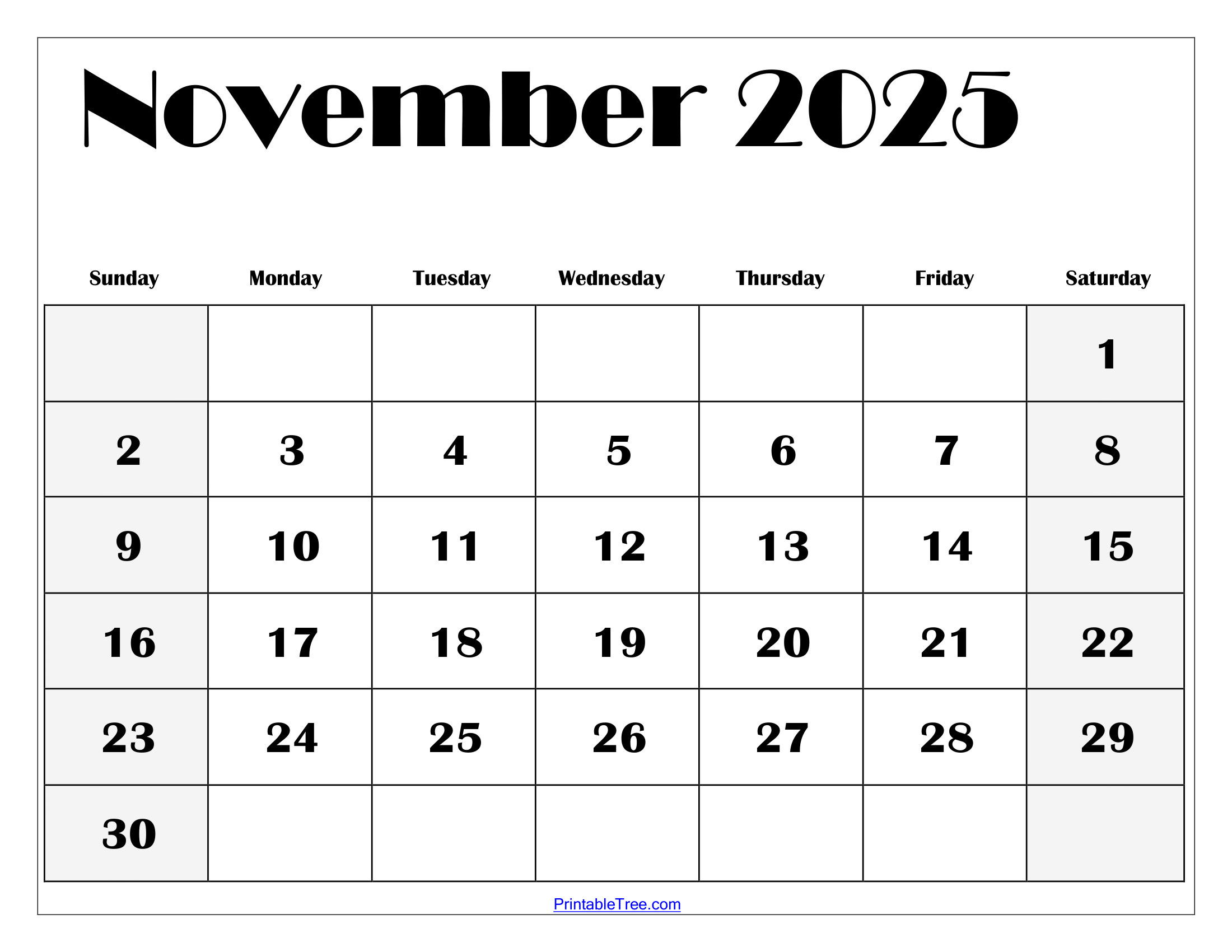 November 2025 Calendar Printable Pdf Template With Holidays intended for FREE Printable Calendar November 2025