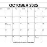 October 2025 Calendar - Printable Templates &amp; More in FREE Printable Calendar October 2025