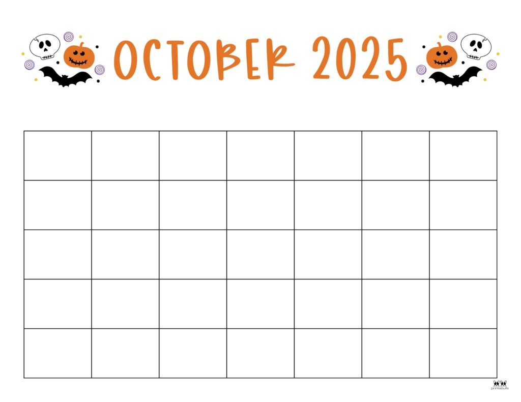 October 2025 Calendars - 107 Free Printables | Printabulls in Free Printable Calendar Oct 2025
