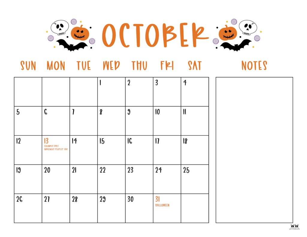 October 2025 Calendars - 107 Free Printables | Printabulls inside Free Printable Calendar Oct 2025