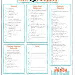 Packing List For Tent Camping - Free Printable - Thrifty Nw Mom with regard to Free Printable Camping Packing List