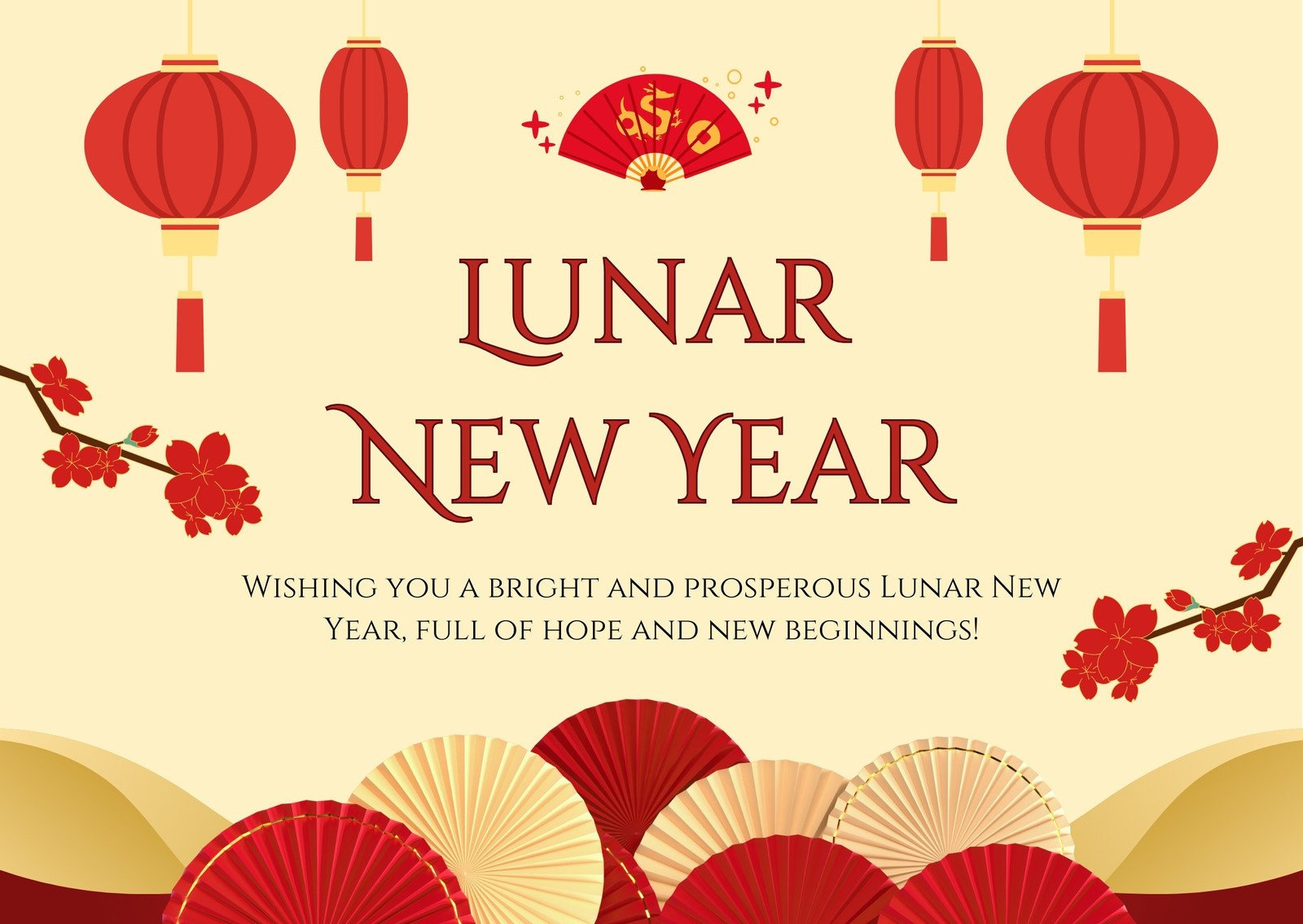 Page 11 - Free Custom Printable Lunar New Year Card Templates | Canva intended for Free Printable Chinese New Year Cards