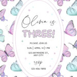 Page 3 - Free To Edit And Print Butterfly Invitation Templates | Canva regarding Free Printable Butterfly Invitation Template
