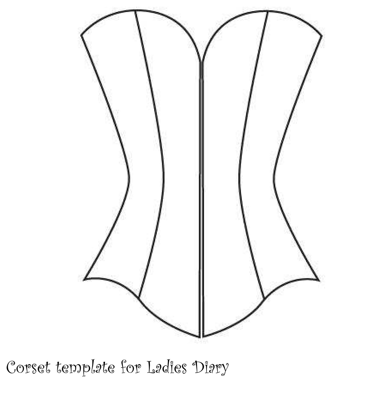Paper Corset Template Free Printable intended for FREE Printable Corset Invitation Template