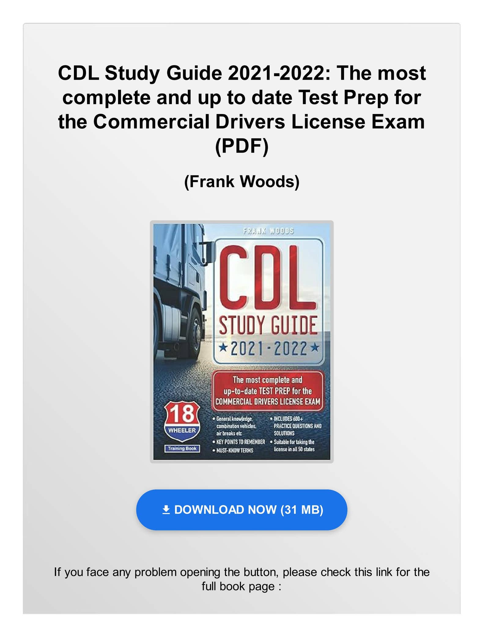 Pdf Free) Cdl Study Guide 2021-2022: The Most Complete And Up To inside Free Printable Cdl Study Guide