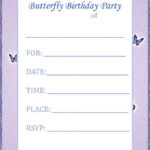 Pinmary On Carte Anniversaire À Imprimer | Happy Birthday throughout FREE Printable Butterfly Birthday Invitations
