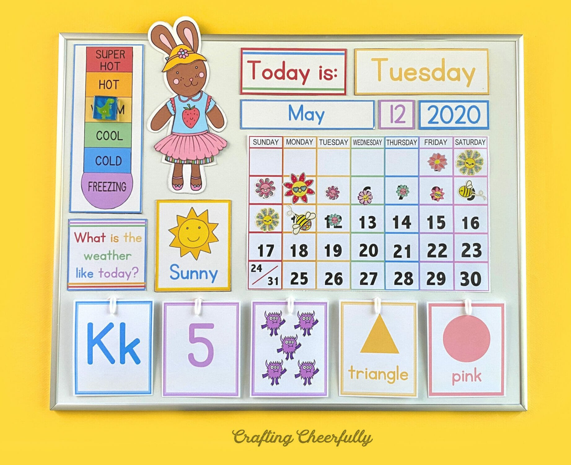 Preschool Learning Calendar Cards! - Crafting Cheerfully pertaining to FREE Printable Calendar For Preschool