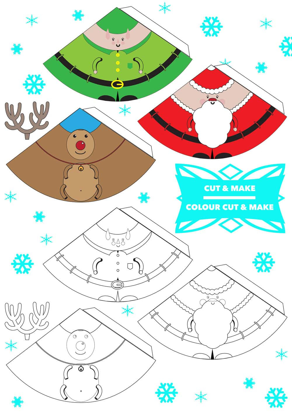 Printable 3D Christmas Decorations for Free Printable Christmas Templates For Crafts