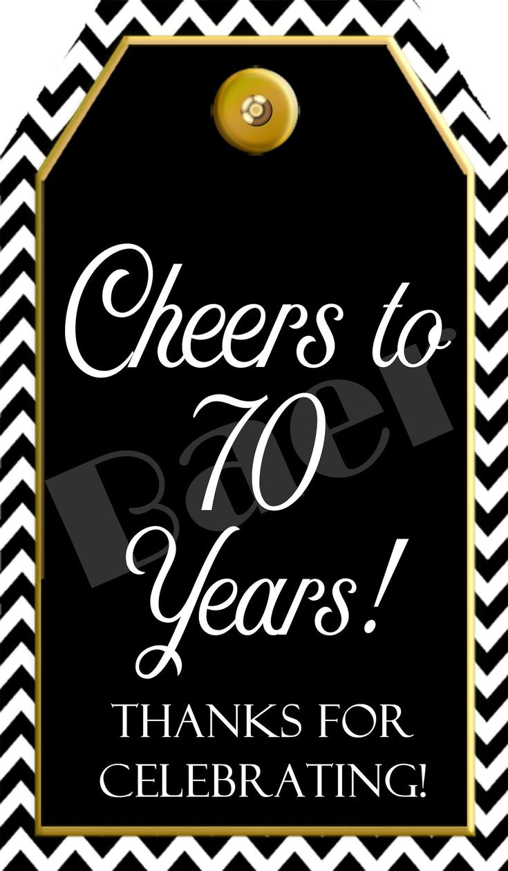 Printable 70Th Birthday Tag:70Th Birthday Party Favor Tags, Cheers with regard to FREE Printable Cheers to 70 Years