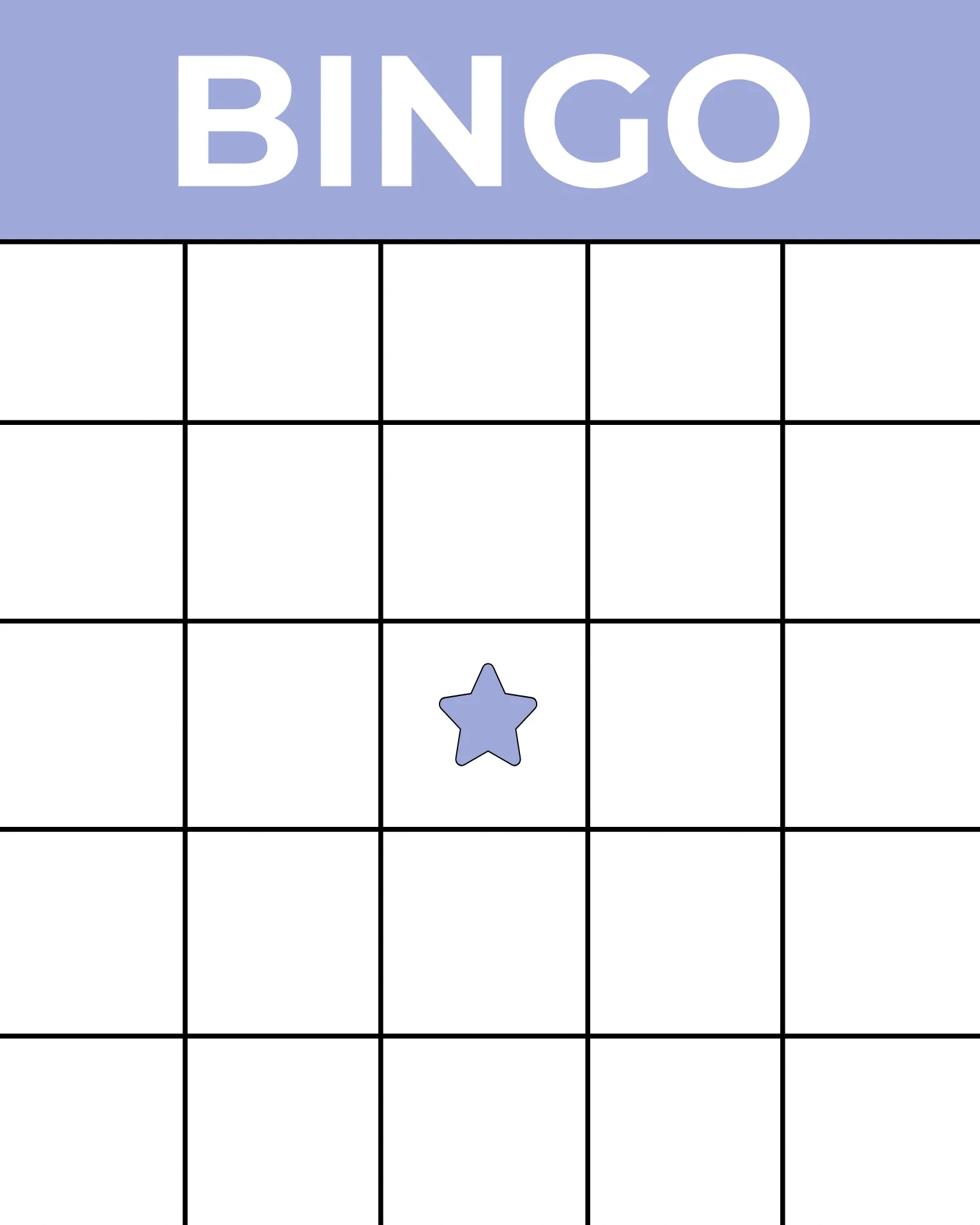 Printable Bingo Card Template — Kapwing in Free Printable Create Your Own Bingo Cards