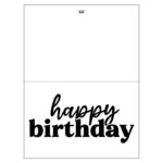 Printable Birthday Cards - 110 Free Birthday Cards | Printabulls within Free Printable Cards Black And White