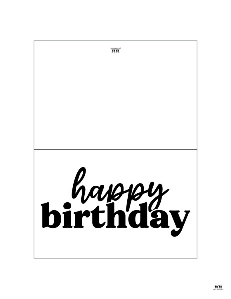 Printable Birthday Cards - 110 Free Birthday Cards | Printabulls within Free Printable Cards Black And White