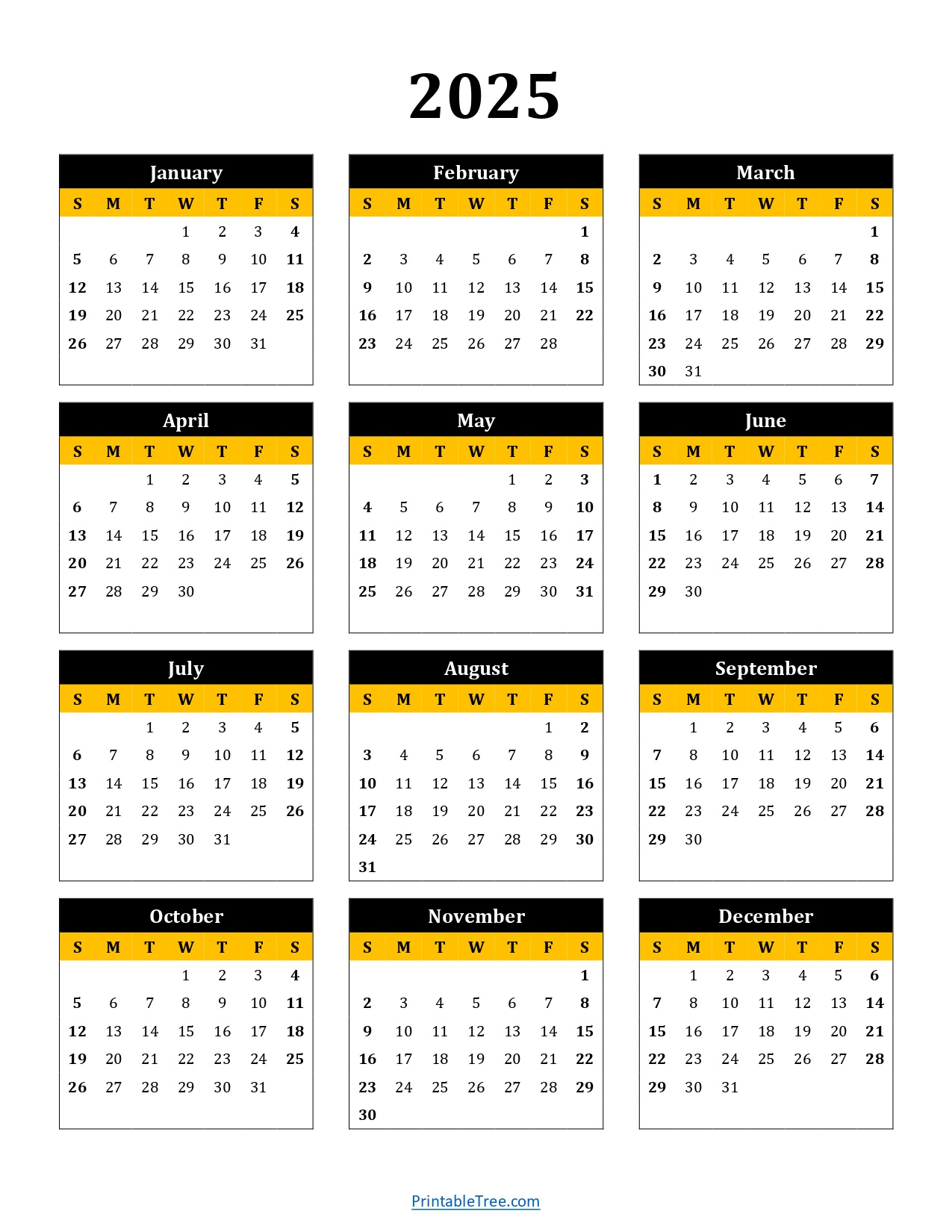 Printable Calendar 2025 One Page With Holidays (Single Page) 2025 pertaining to FREE Printable Calendar 2025 Portrait