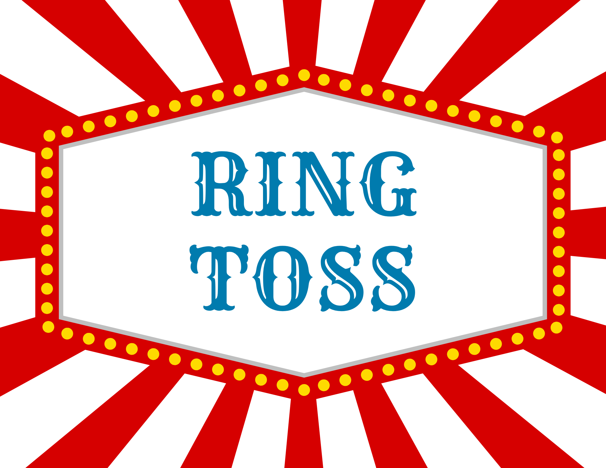 Printable Carnival Signs - Free Festive Signage For Games, Tickets regarding FREE Printable Carnival Game Signs