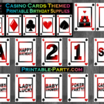 Printable Casino Night Party Supplies | Casino Birthday Party within FREE Printable Casino Party Decorations